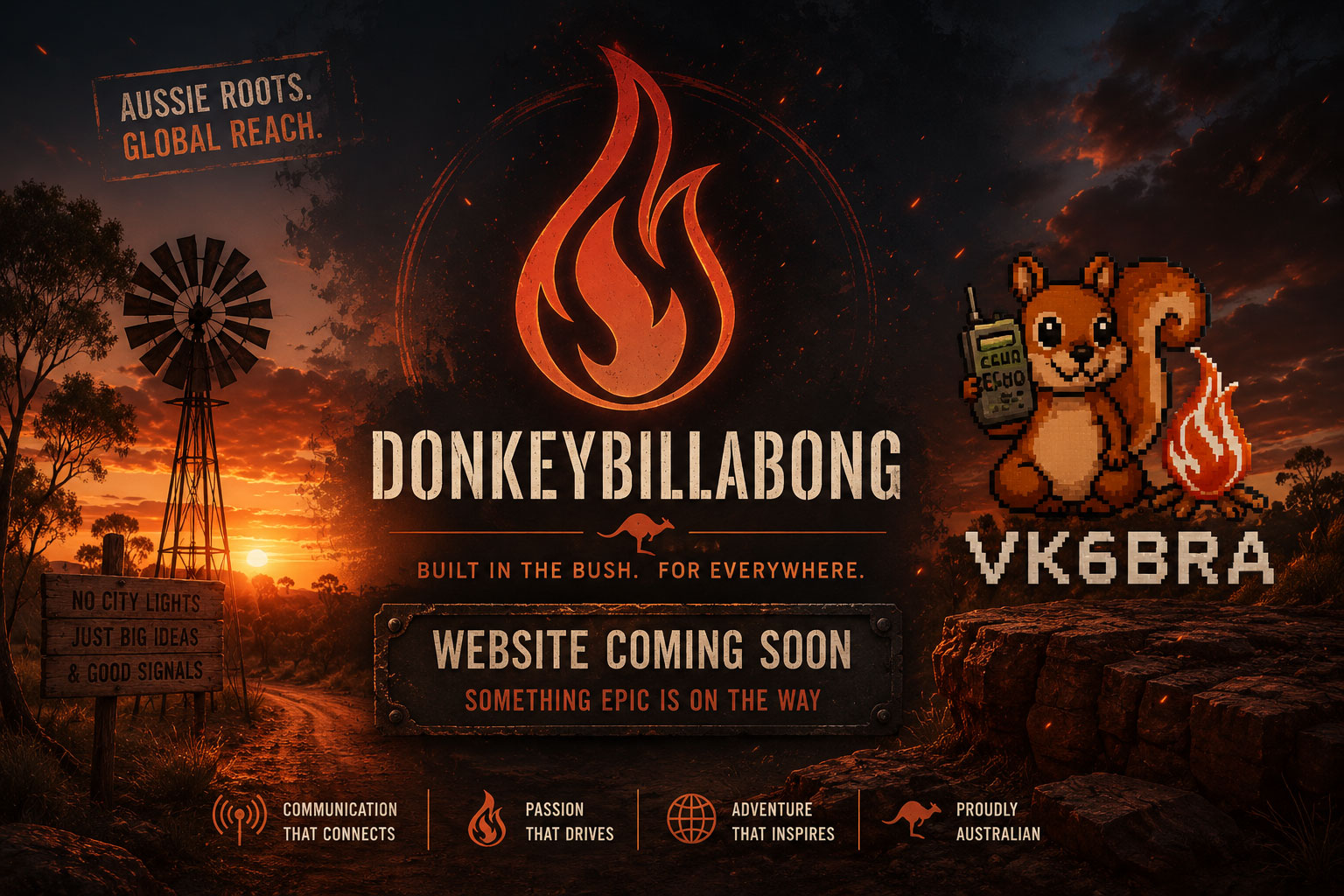 DonkeyBillabong website coming soon — built in the bush, for everywhere.
